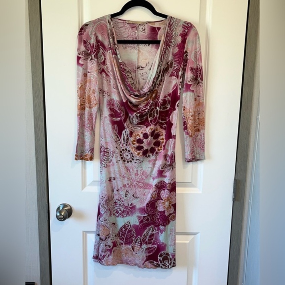 Roberto Cavalli Class T-shirt Dress Y2K 2000’s USA Size 12 Club Wear Sexy